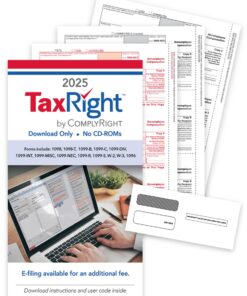 1099 Software + E-filing Kit with 1099-NEC Forms & Envelopes