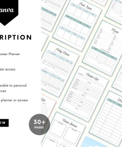 Alternative view of Baby Shower Planner - 30+ planning pages - Printable Baby Shower PDF - Baby shower checklist - event party planner - babyshower planner