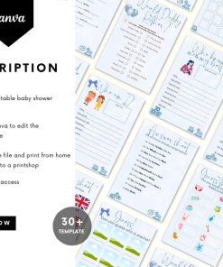 Alternative view of Baby Shower Games | Baby Trivia Games | Baby shower bingo | Gender Reveal Party | Gender Reveal Games | Downloadable Games