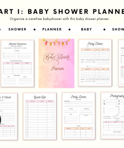 Alternative view of BUNDLE Baby Shower Planner + Baby Shower Games | Baby Shower Checklist | Event Party Planner | Baby Shower Games Bundle | Pink | Its a girl