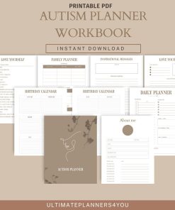 AUTISM workbook for adults | Autism workbook bundle | Autistic self-care | Therapy workbook | Autism worksheets | Autism planner | ASD CANVA