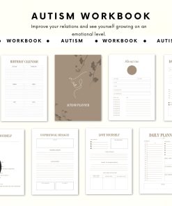 Autism Workbook & Planner for Emotional Growth, Professional Development and Personal development | Bundle | Mental health workbook | Canva