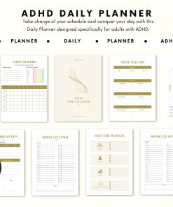 ADHD Planner for Adults | ADHD Workbook | ADHD Life Planner | Life Organizer | Adhd daily planner | Adhd weekly planner | Planner Printable