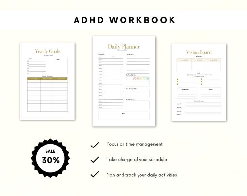 Ultimate ADHD Workbook | Mental Health | Neurodivergent | Personal Development | ADHD Worksheets | ADHD Planner Printable | Adhd Oranization - Image 2