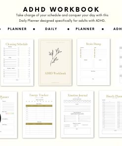 Ultimate ADHD Workbook | Mental Health | Neurodivergent | Personal Development | ADHD Worksheets | ADHD Planner Printable | Adhd Oranization