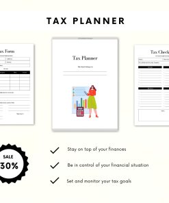 Alternative view of Personal Tax Planner | Tax Organizer | Financial Planner | Tax Checklist | Printable Tax Planner
