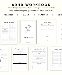 Ultimate ADHD Workbook (made by an ADHDer) | Printable ADHD Planner | Daily Planner | Personal Development | Printable ADHD worksheets