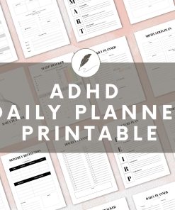 ADHD Daily Planner| ADHD Planner adult | ADHD Planner Printable | adhd Workbook | Undated Planner | adhd digital planner | adhd life planner