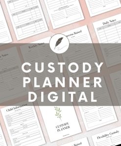 Child Custody Planner Digital | Coparenting Planner | Custody Planner | Simplistic design | Divorce | Parenting | Family Planner | Canva