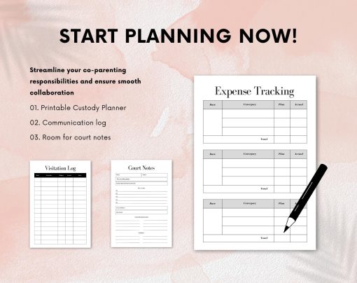 Child Custody Planner Digital | Coparenting Planner | Custody Planner | Simplistic design | Divorce | Parenting | Family Planner | Canva - Image 7