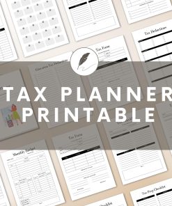 Personal Tax Planner | Tax Organizer | Financial Planner | Tax Checklist | Tax Return | Printable Tax Planner