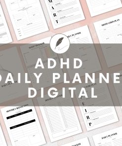ADHD Daily Planner| ADHD Planner adult | ADHD Planner Digital | adhd Workbook | Undated Planner | adhd digital planner | adhd life planner