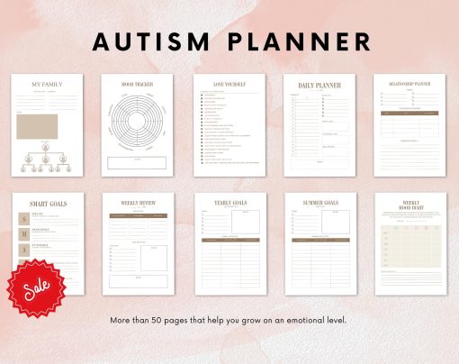 Autism Planner | Digital Autism Workbook | Autism therapy | Autism planner for kids | Kids with autism | Autism acceptance