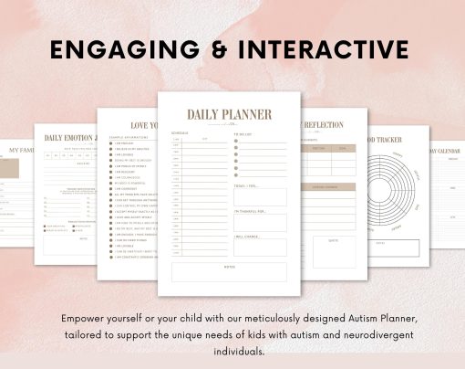 Autism Planner | Digital Autism Workbook | Autism therapy | Autism planner for kids | Kids with autism | Autism acceptance - Image 5