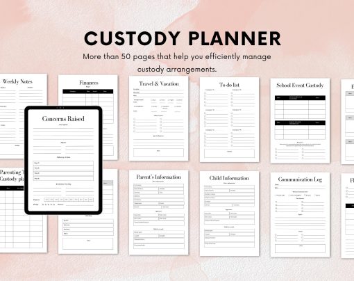 Child Custody Planner Digital | Coparenting Planner | Custody Planner | Simplistic design | Divorce | Parenting | Family Planner | Canva - Image 5