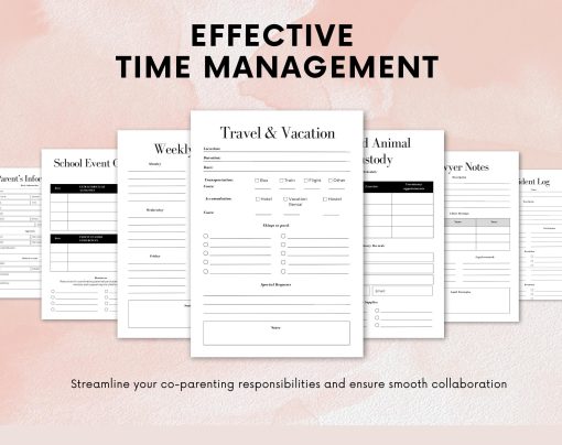 Child Custody Planner Digital | Coparenting Planner | Custody Planner | Simplistic design | Divorce | Parenting | Family Planner | Canva - Image 6