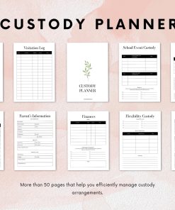 Alternative view of Child Custody Planner Digital | Coparenting Planner | Custody Planner | Simplistic design | Divorce | Parenting | Family Planner | Canva