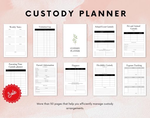 Child Custody Planner Digital | Coparenting Planner | Custody Planner | Simplistic design | Divorce | Parenting | Family Planner | Canva - Image 2